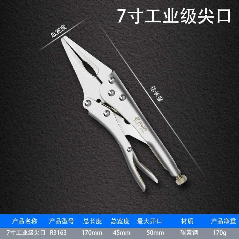 AIRAJ 7-Inch Locking Pliers – Heavy Duty Carbon Steel Clamp Locking Pliers Axl