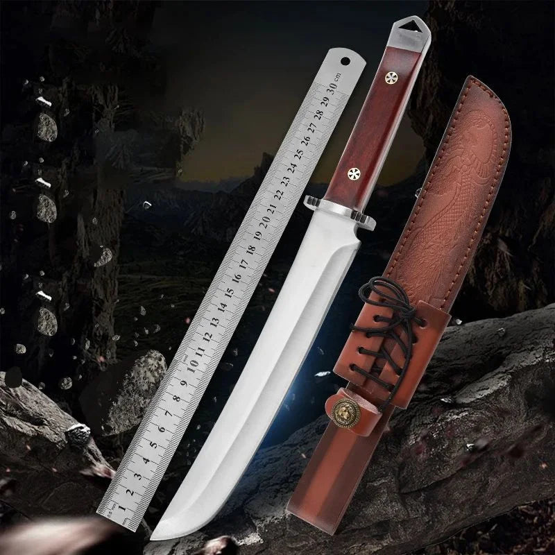 Japanese Chef's Knife – Stainless Steel Cleaver & Wood Handle Chef's Kitchen Knife Axl