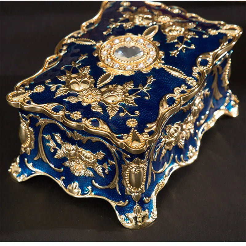European Retro Metal Jewelry Box – Ring & Necklace Storage Jewelry Storage Box Axl