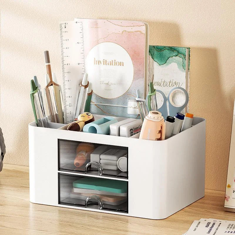 Transparent Drawer Storage Box – Desk Organizer & Pen Holder Desktop Storage Organizer Axl