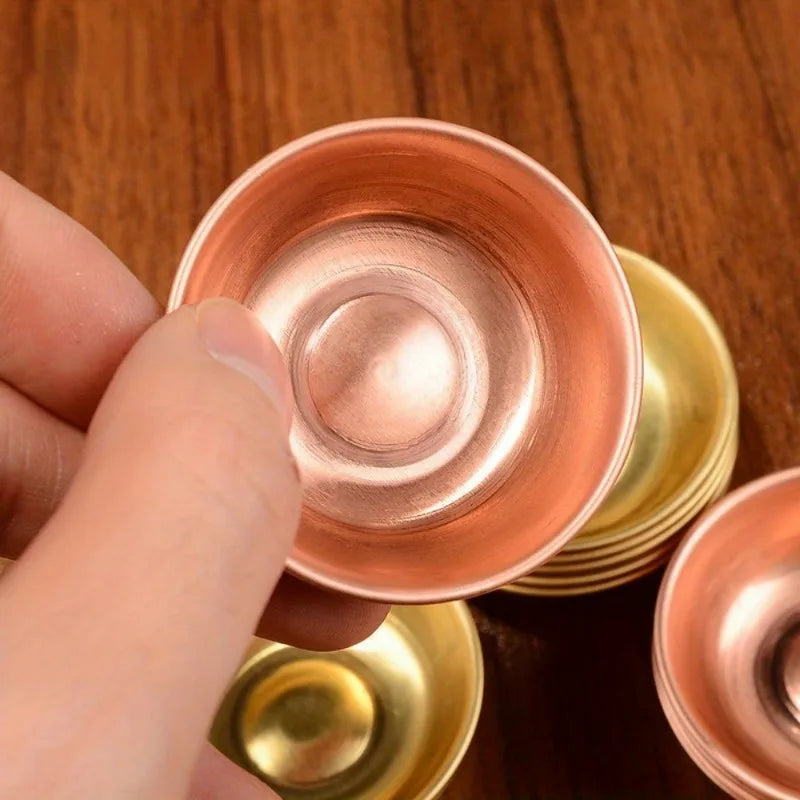 7-Piece Handmade Copper Buddhist Water Offering Bowls Set Buddhist Offering Bowls Axl