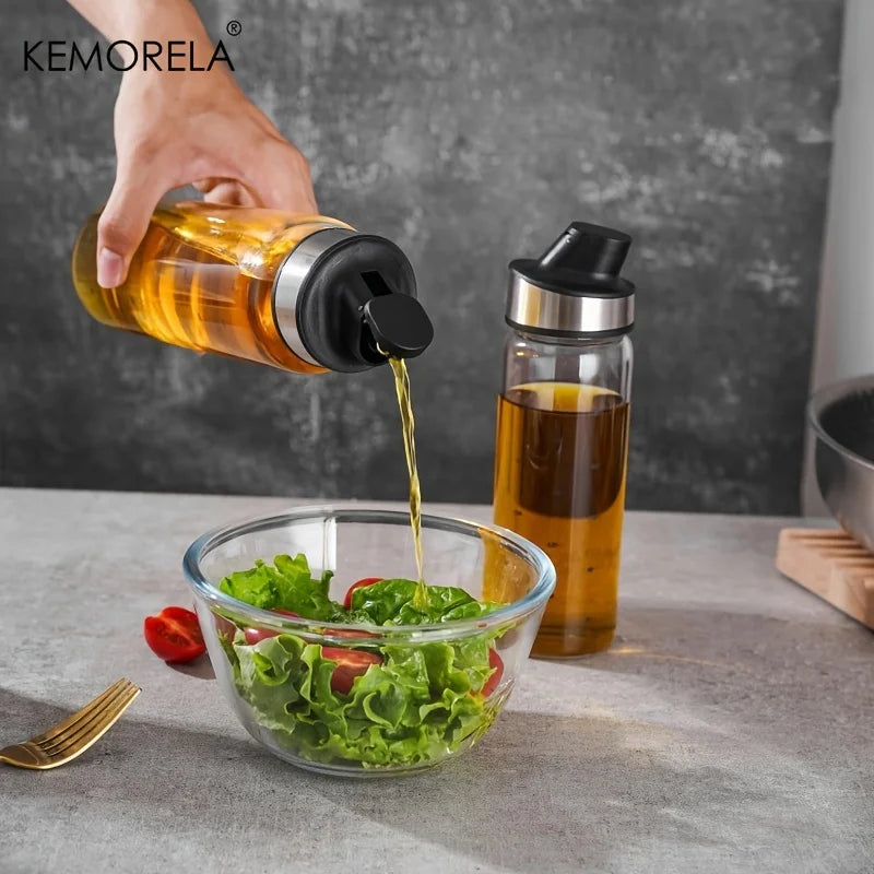 KEMORELA Glass Oil Dispenser Bottle – Drip-Free Auto Seal Oil Dispenser Bottle Axl