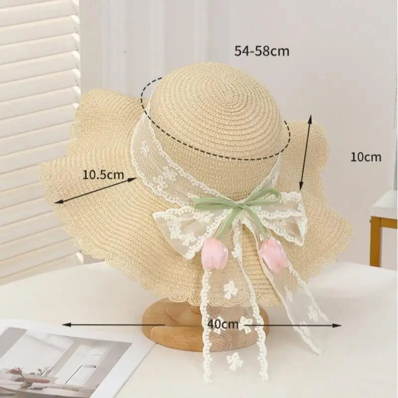 Foldable Wide Brim Straw Sun Hat – UV Protection Beach Cap Straw Sun Hat Axl
