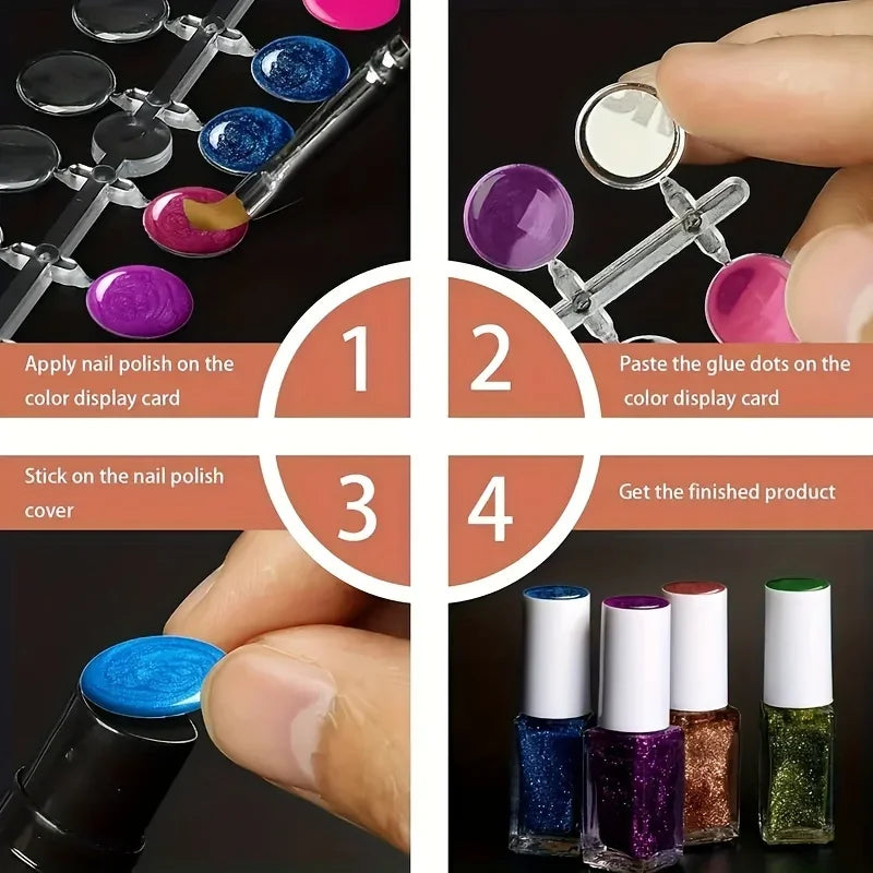 120 Transparent Nail Display Tips – Polish Swatch & Training Nail Display Tips Axl