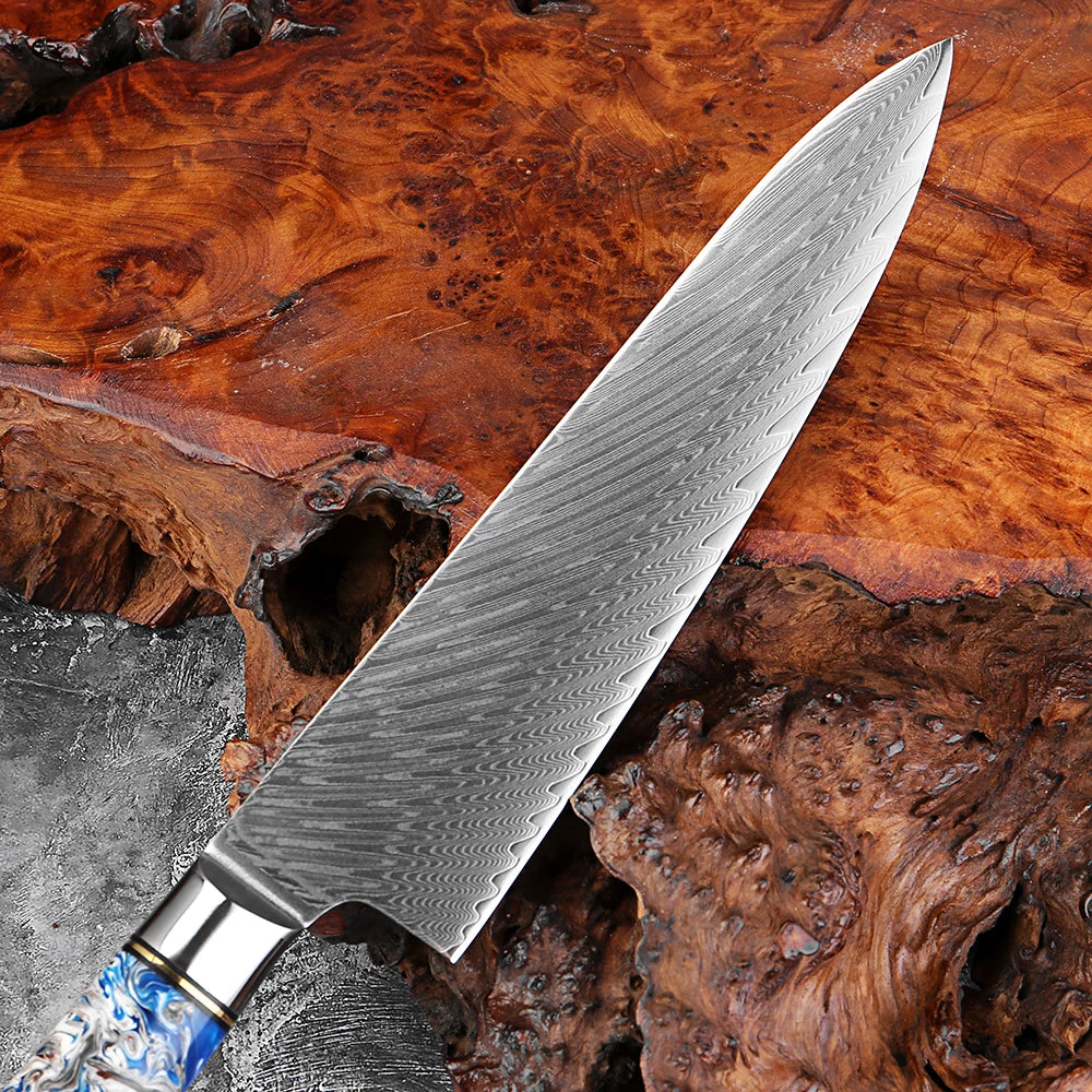 XITUO 8" Japanese Damascus Steel Chef Knife | Full Tang Damascus Chef Knife Axl