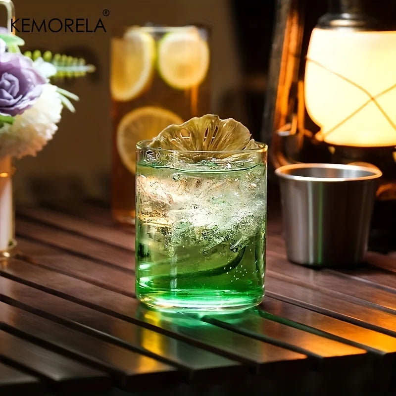 KEMORELA 4-Pack Highball Glasses 560/440ml – Clear Tall Cups Highball Drinking Glasses Axl