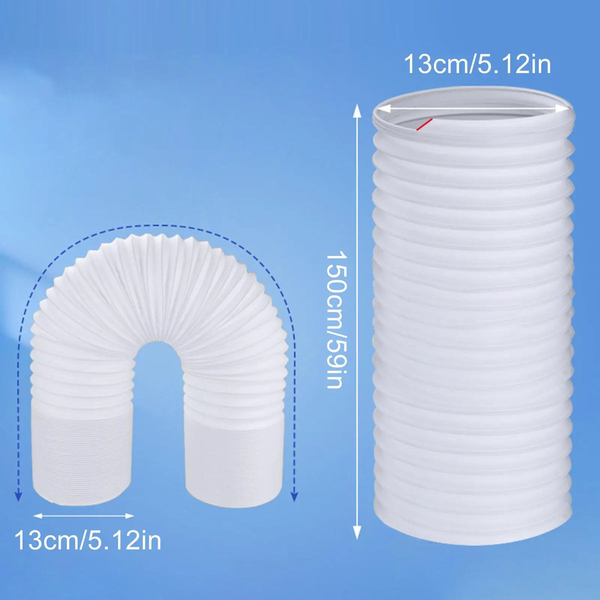 1.5M Flexible Portable AC Exhaust Hose – Universal Vent Pipe AC Exhaust Hose Axl