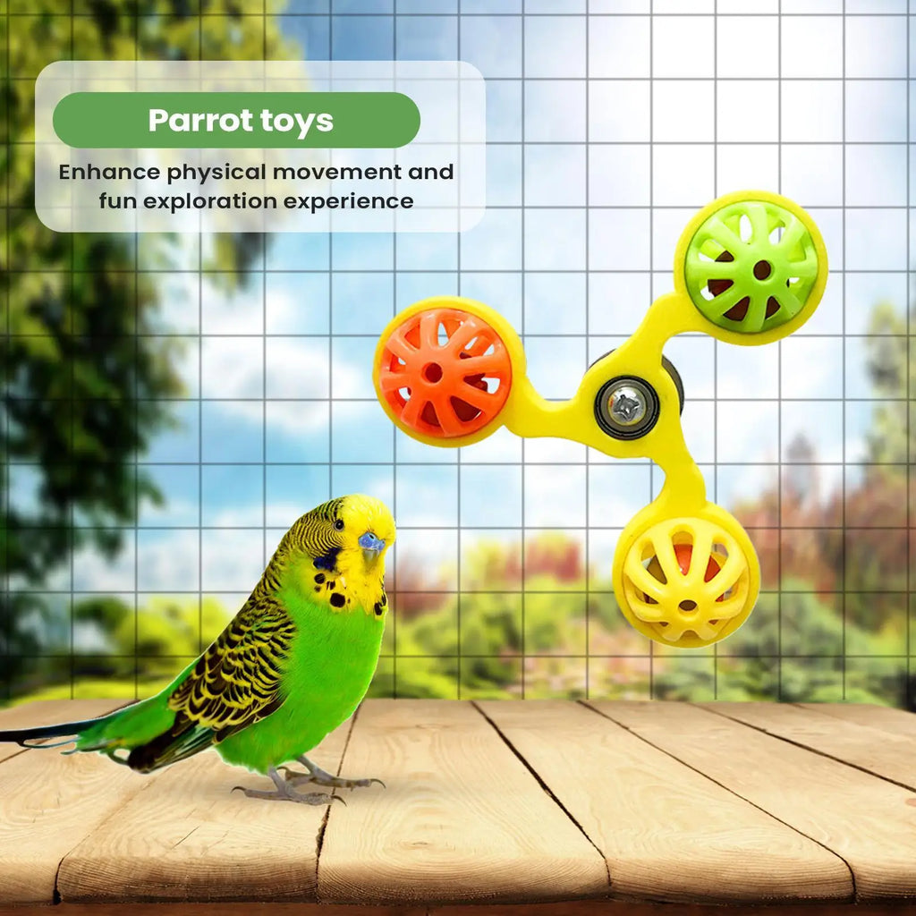 Interactive Rotating Windmill Parrot Toy | Bird Cage Toy Bird Cage Toy Axl