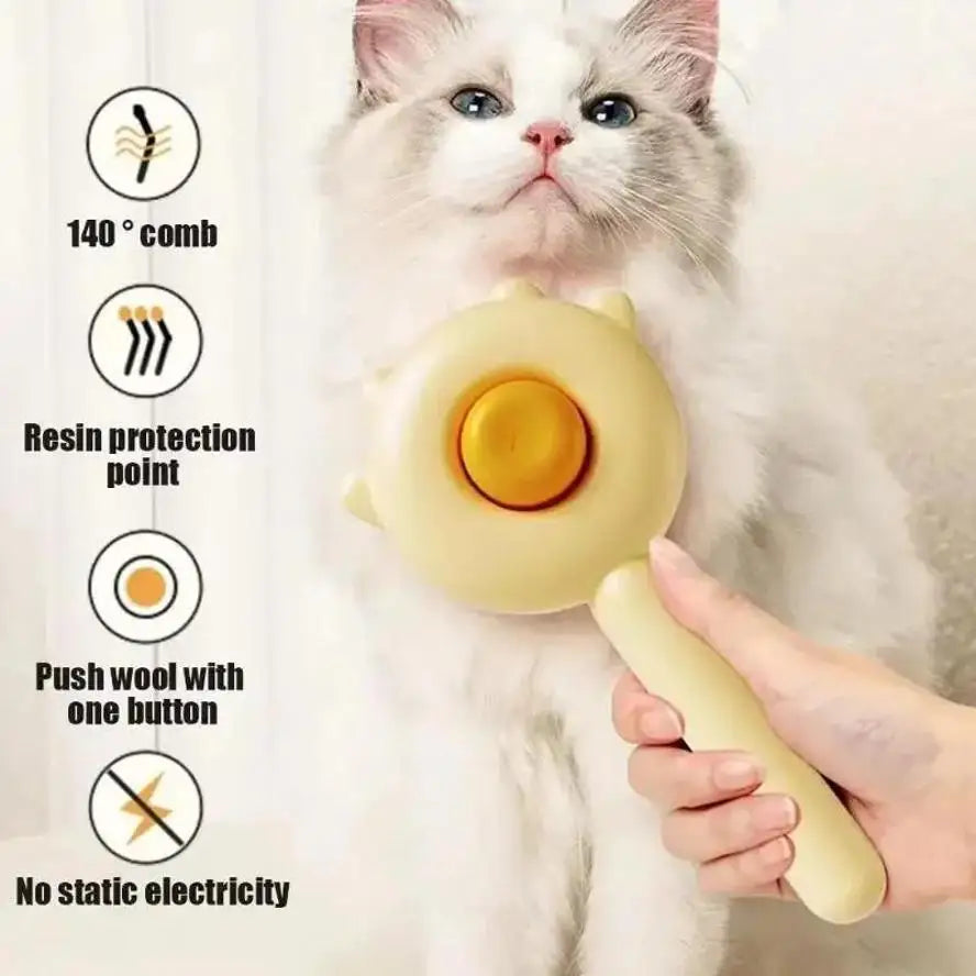 Pet Deshedding Brush – Self-Cleaning Cat & Dog Grooming Comb Pet Grooming Brush Axl