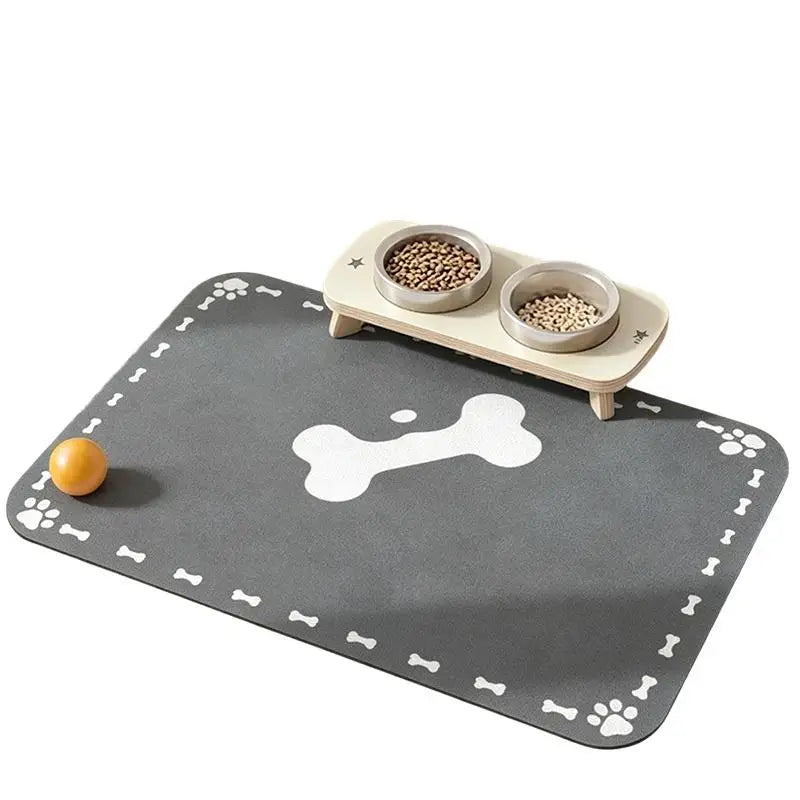 Diatomaceous Earth Pet Placemat – Non-Slip Quick-Dry Food Mat Pet Feeding Mat Axl