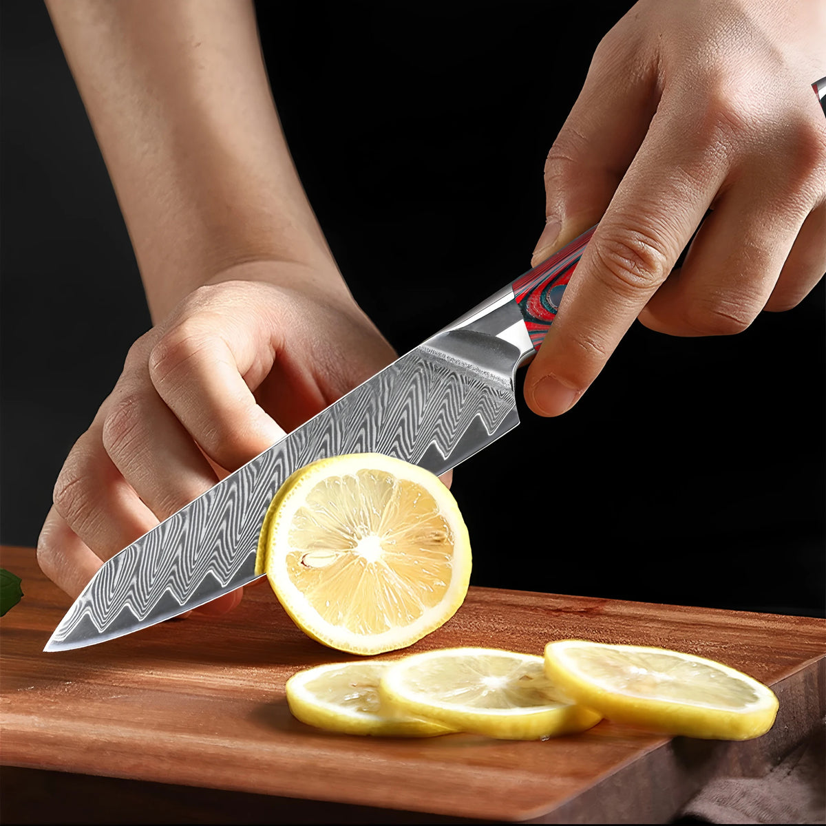 67-Layer Damascus Steel Utility Knife – Sharp Petty Chef Knife Damascus Kitchen Knife Axl