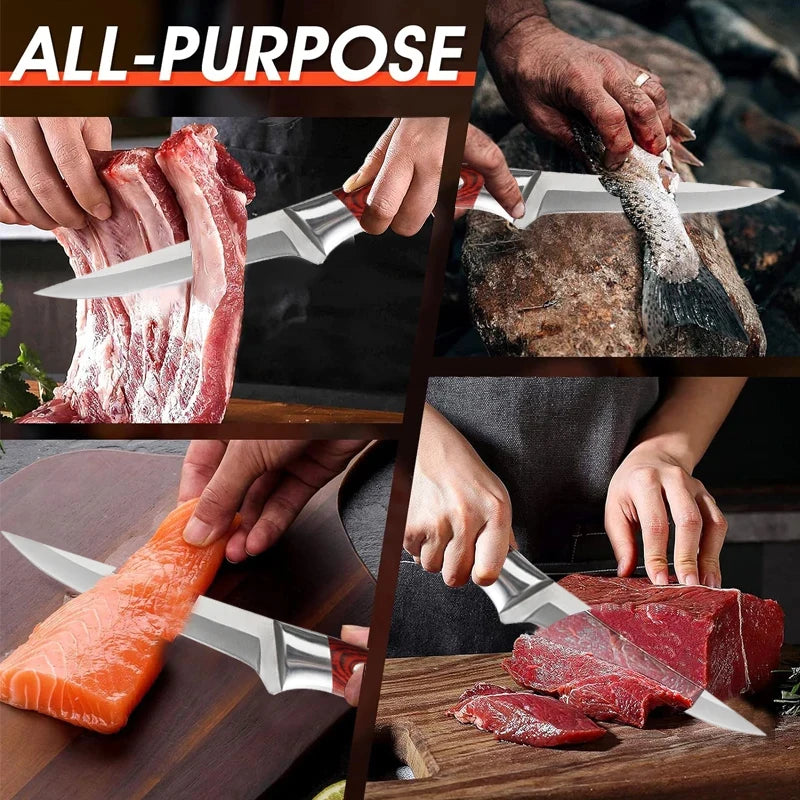 Professional Stainless Steel Boning Knife – 14.5cm Chef Butcher Boning Knife Axl