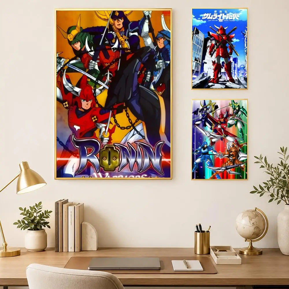 Ronin Warriors Anime Self-Stick PVC Wall Art Poster | HD Print Anime Wall Poster Axl