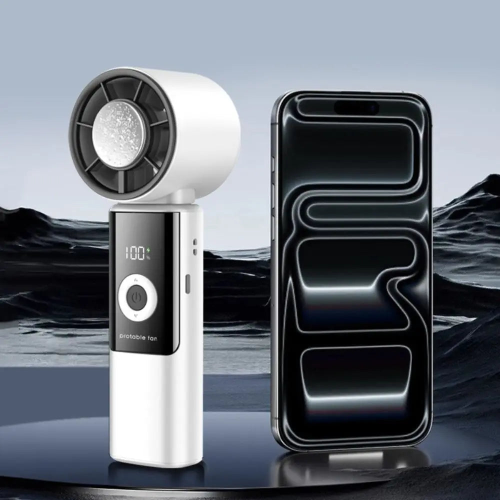 Portable Handheld Fan – 199 Speeds, Digital Display, USB-C Handheld Personal Fan Axl