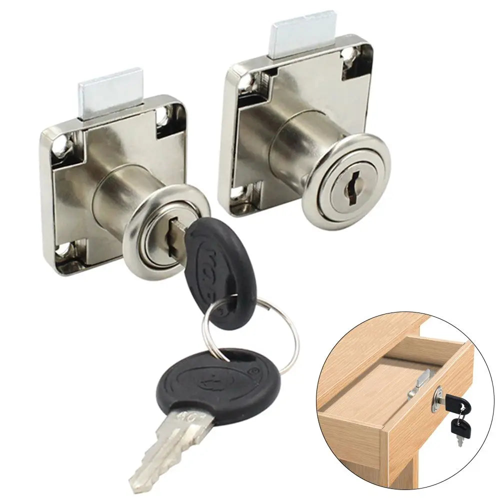 Zinc Alloy Drawer Lock with 2 Keys – Cabinet & Desk Security Cabinet Drawer Lock Axl