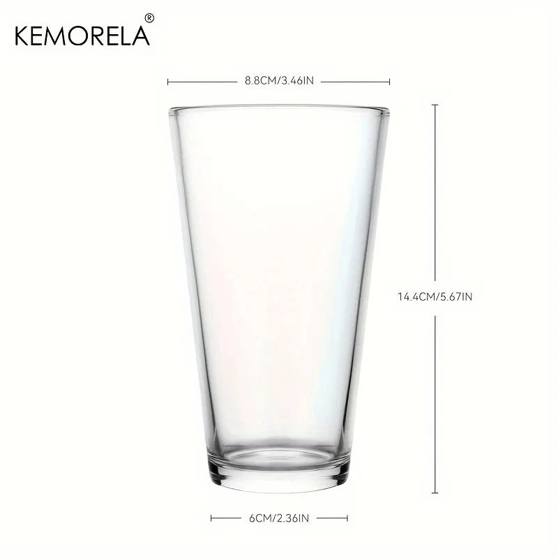 KEMORELA 6-Piece Pint Glasses Set – Dishwasher Safe Drinkware Pint Glass Set Axl