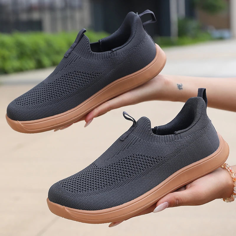 ZULIWAGN Breathable Mesh Slip-On Sneakers – Lightweight Men's Shoes Mesh Slip-On Sneakers Axl