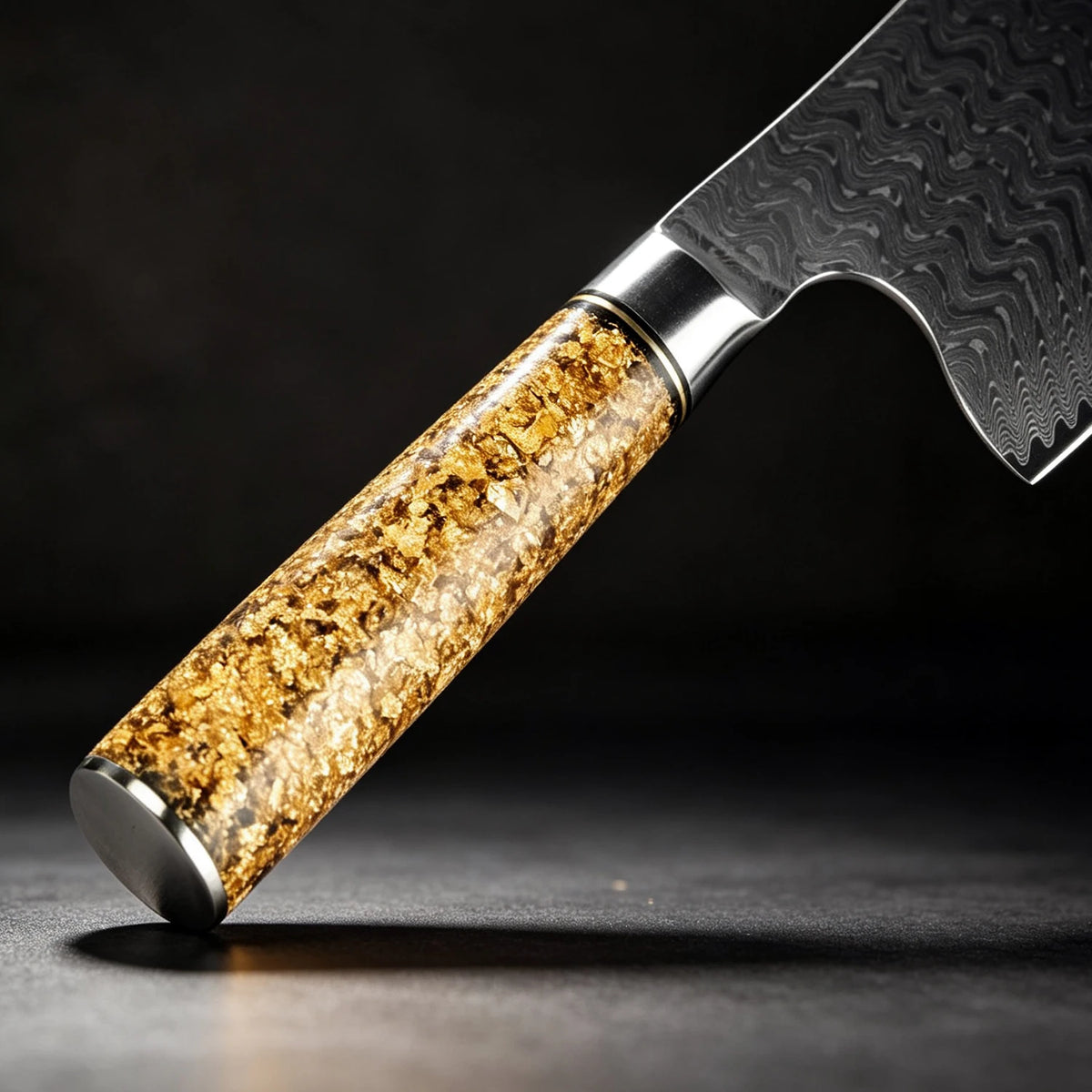 XITUO 7" Damascus Steel Cleaver Knife – Resin Handle Damascus Cleaver Knife Axl
