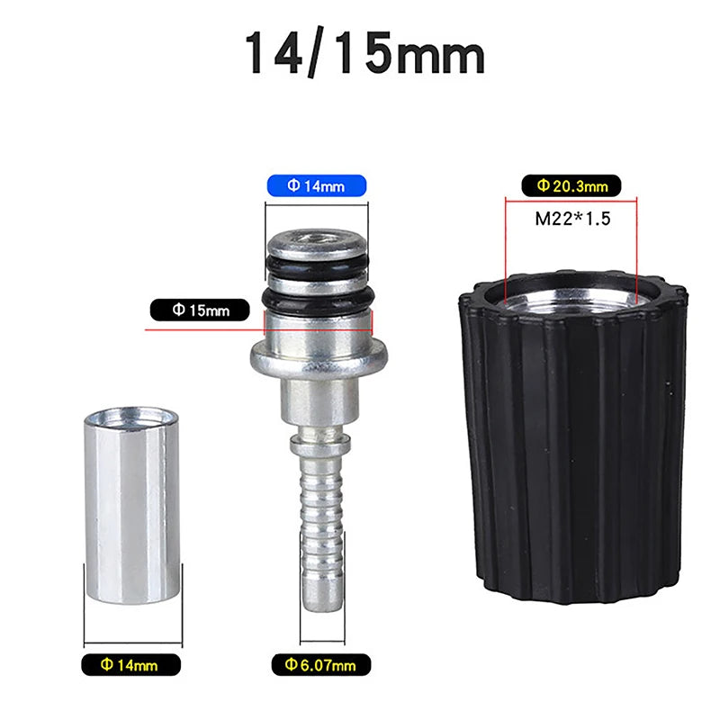 M22 Pressure Washer Hose Fitting D14/D15mm Ring Nut Connector Hose Fitting Connector Axl