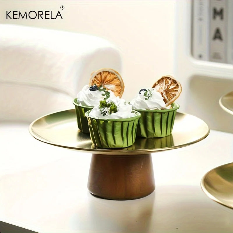 KEMORELA Stainless Steel Cake Tray – Korean Dessert Display Plate Dessert Display Tray Axl
