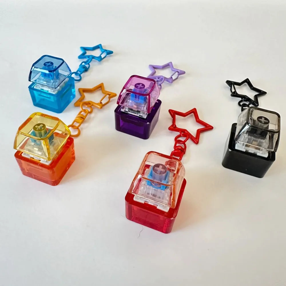 Light-Up Keycap Fidget Keychain – Click Button Pinch Toy Fidget Keychain Toy Axl