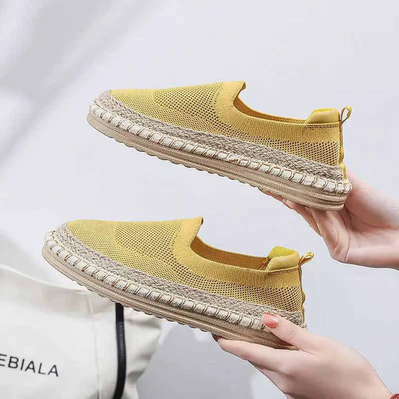 Women's Breathable Mesh Flat Slip-On Shoes | Summer Casual Women's Flat Shoes Axl