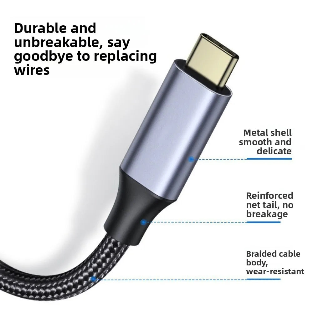 USB-C Extension Cable PD 100W Male to Female Braided 150cm USB-C Extension Cable Axl