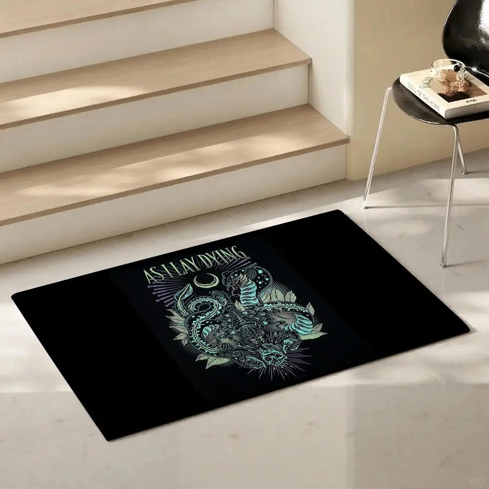 As I Lay Dying Band Flannel Floor Mat – Non-Slip Indoor Rug Flannel Floor Mat Axl