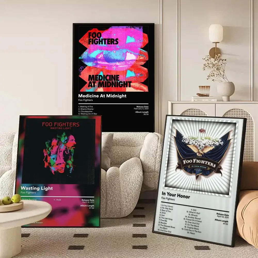 Foo Fighters Album Cover Canvas Poster | Rock Music Wall Art Canvas Wall Art Axl