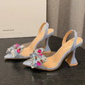 Women's Crystal Bowknot High Heel Pumps | Pointed Toe Party Shoes High Heel Pumps Axl blue 36