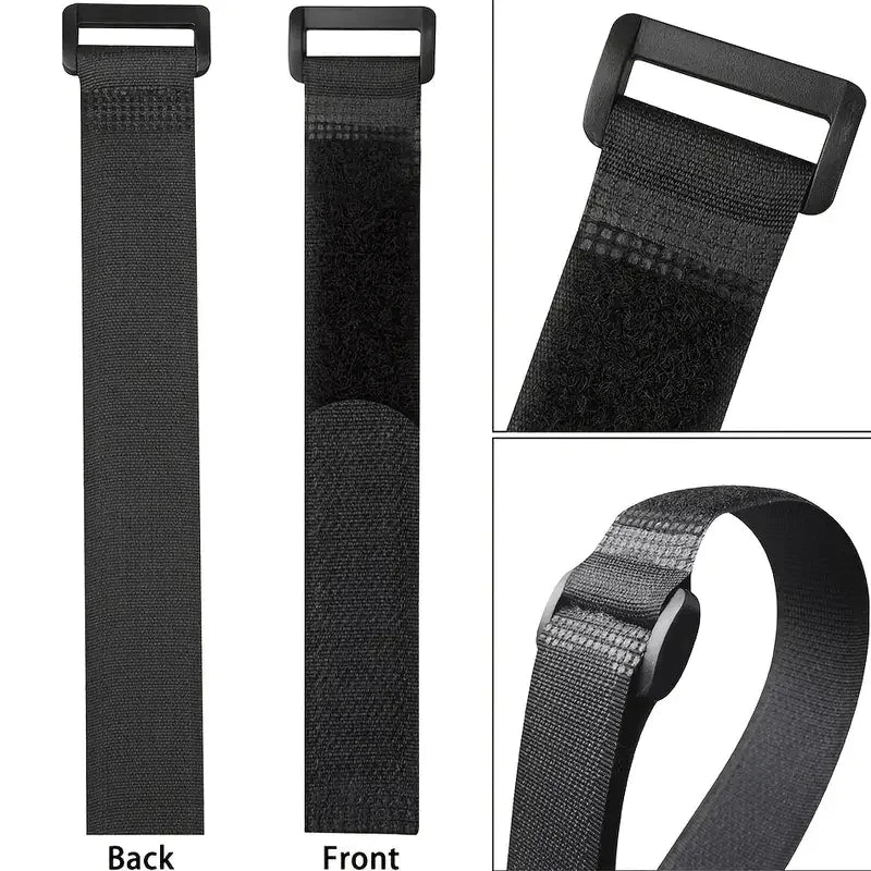 10-Pack Reusable Nylon Hook & Loop Cable Straps | Bike Tie Cable Management Straps Axl