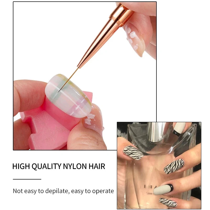 5-Piece Professional Nail Brush Set – Salon Nail Art Tools Nail Art Brush Set Axl