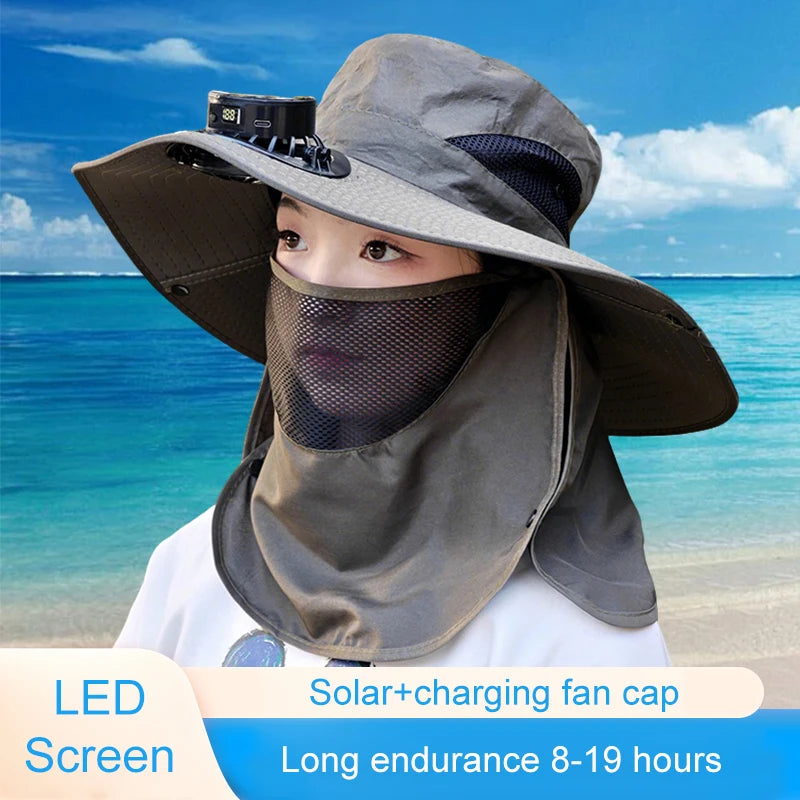 Solar Fan Cap – UV Sun Hat for Camping, Fishing & Hiking Solar Fan Hat Axl