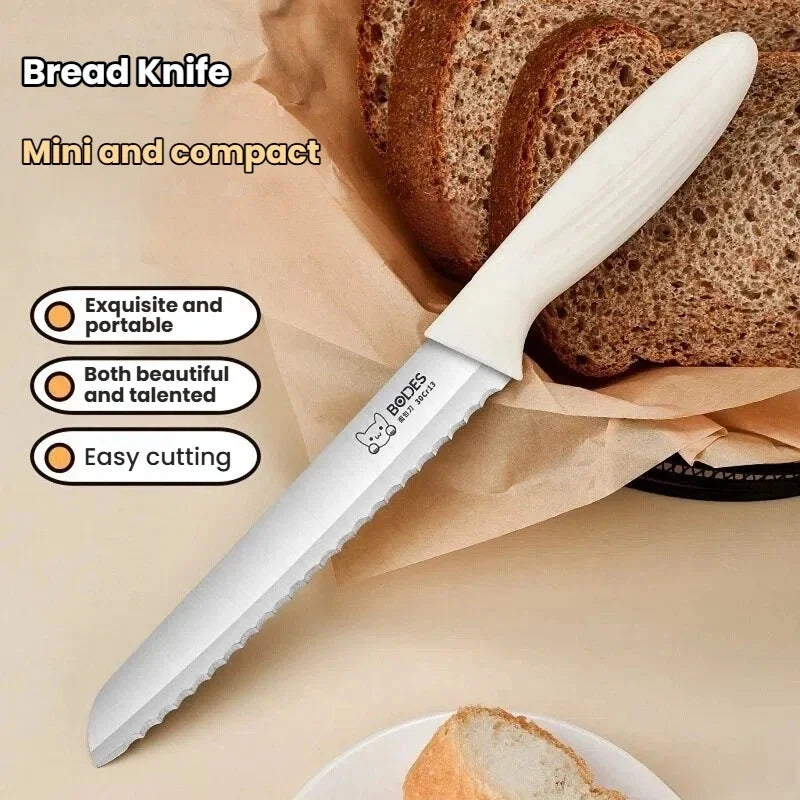 Serrated Bread Knife – Stainless Steel Toast & Baguette Slicer Serrated Bread Knife Axl