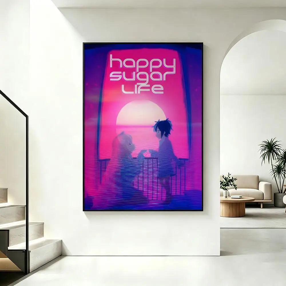 Anime Happy Sugar Life Poster – HD Waterproof Wall Art Anime Wall Poster Axl