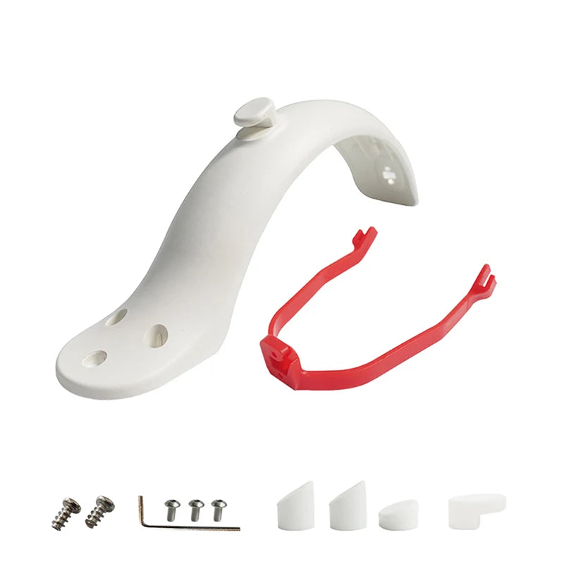 Rear Mudguard Guard Kit with Bracket & Hook – M365 Scooter Scooter Mudguard Kit Axl White