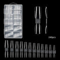 240 Pcs Dual Forms Nail Extension Mold Kit – Almond & Coffin Nail Extension Molds Axl A