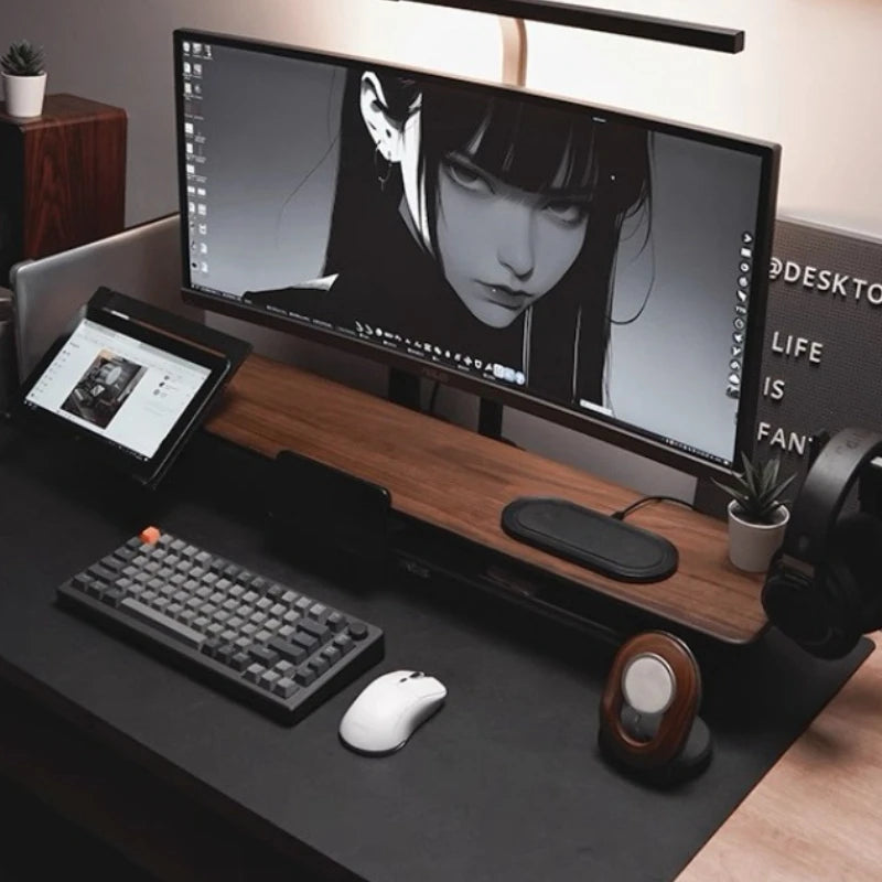 Solid Ash Wood Monitor Riser & Desktop Storage Rack Monitor Riser Rack Axl