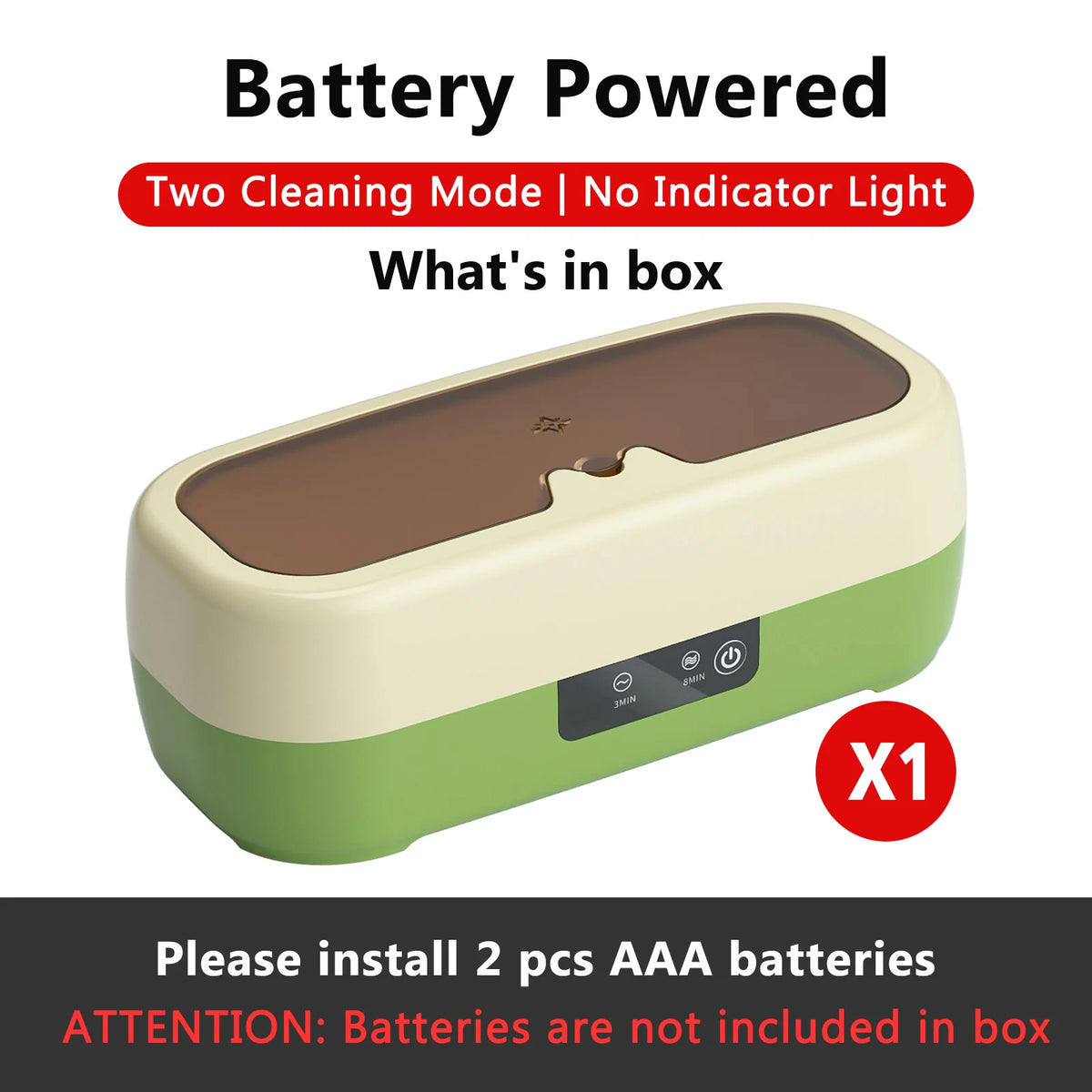 Ultrasonic Jewelry Cleaner – 3 Modes & Smart Timer | CE Certified Ultrasonic Cleaner Axl Battery Powered