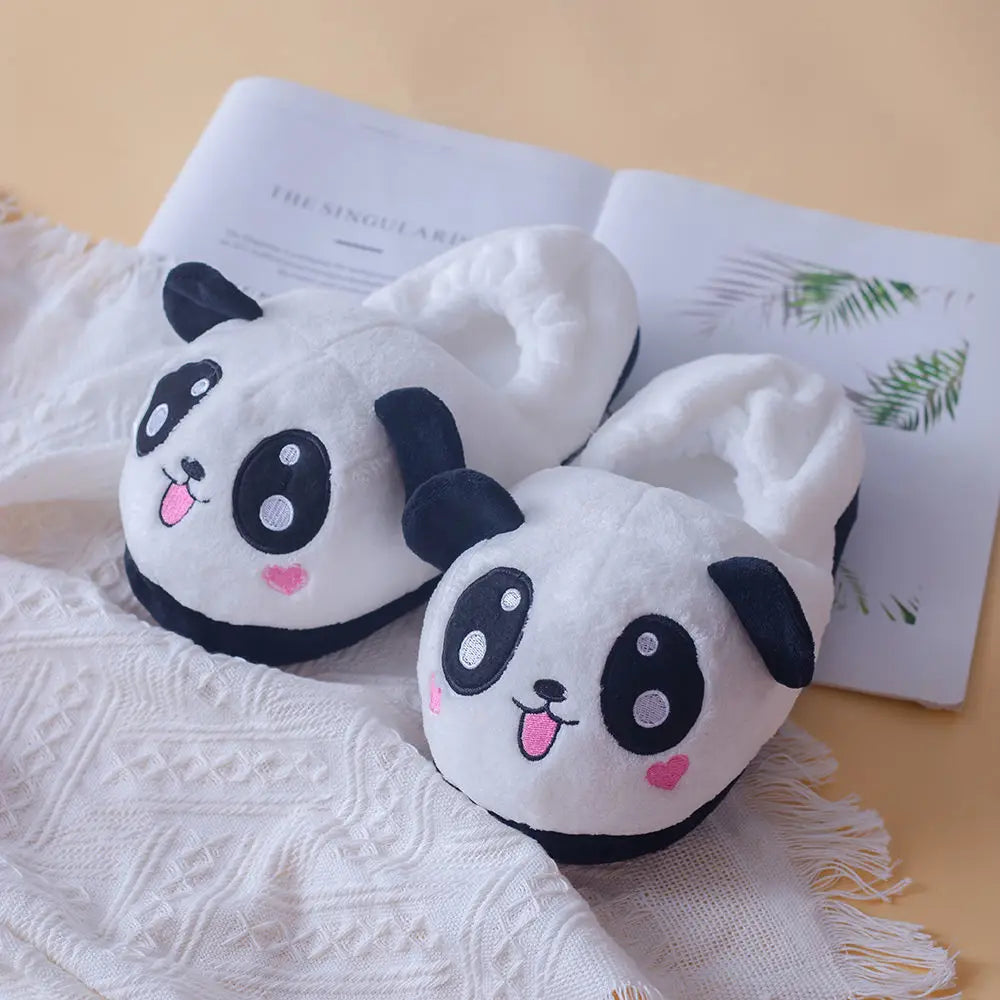 Cute Animal Fluffy Slippers – Women's Winter Cartoon Fur Slides Novelty Fur Slippers Axl