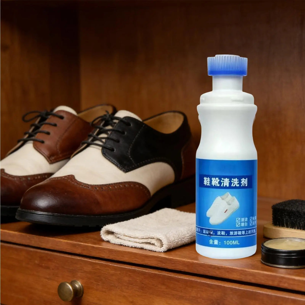 White Shoe Cleaner Foam Spray 100ml – No-Wash Sneaker Care Shoe Cleaner Foam Axl