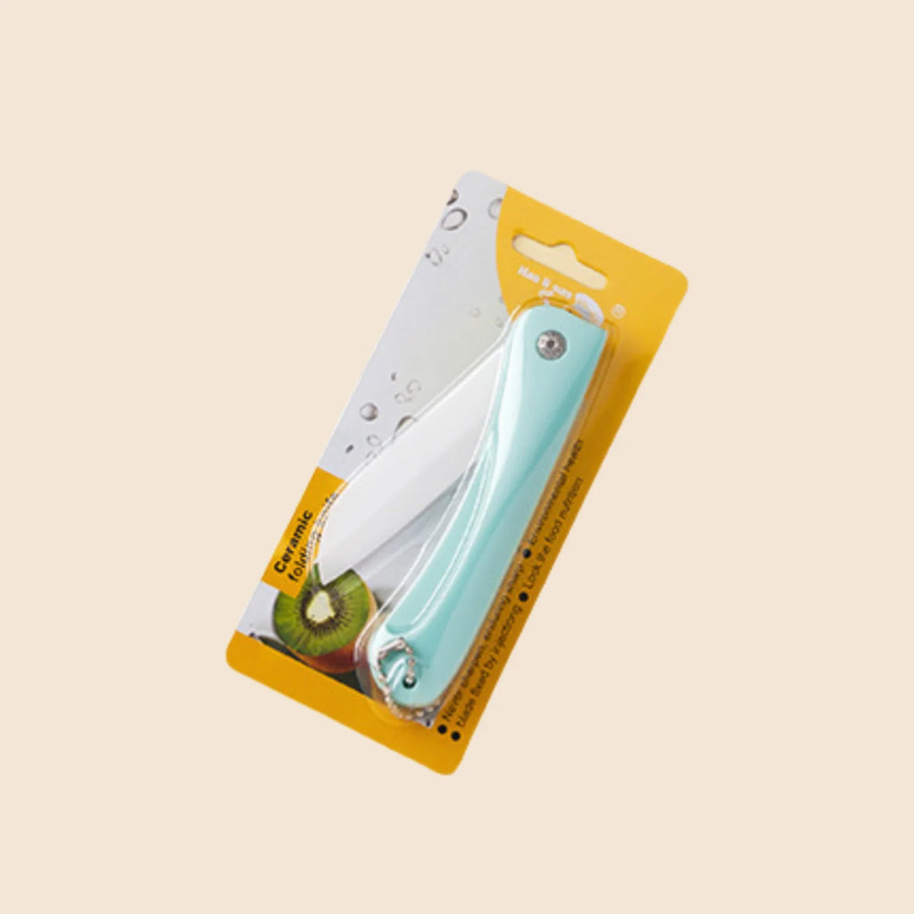 Ceramic Folding Fruit Knife – Portable Zirconia Blade Ceramic Folding Knife Axl Blue