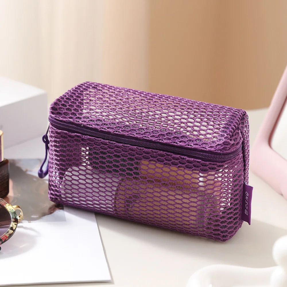 5-Pack Mesh Pencil Cases – Large Zippered Pouch Organizer Set Mesh Pencil Case Set Axl