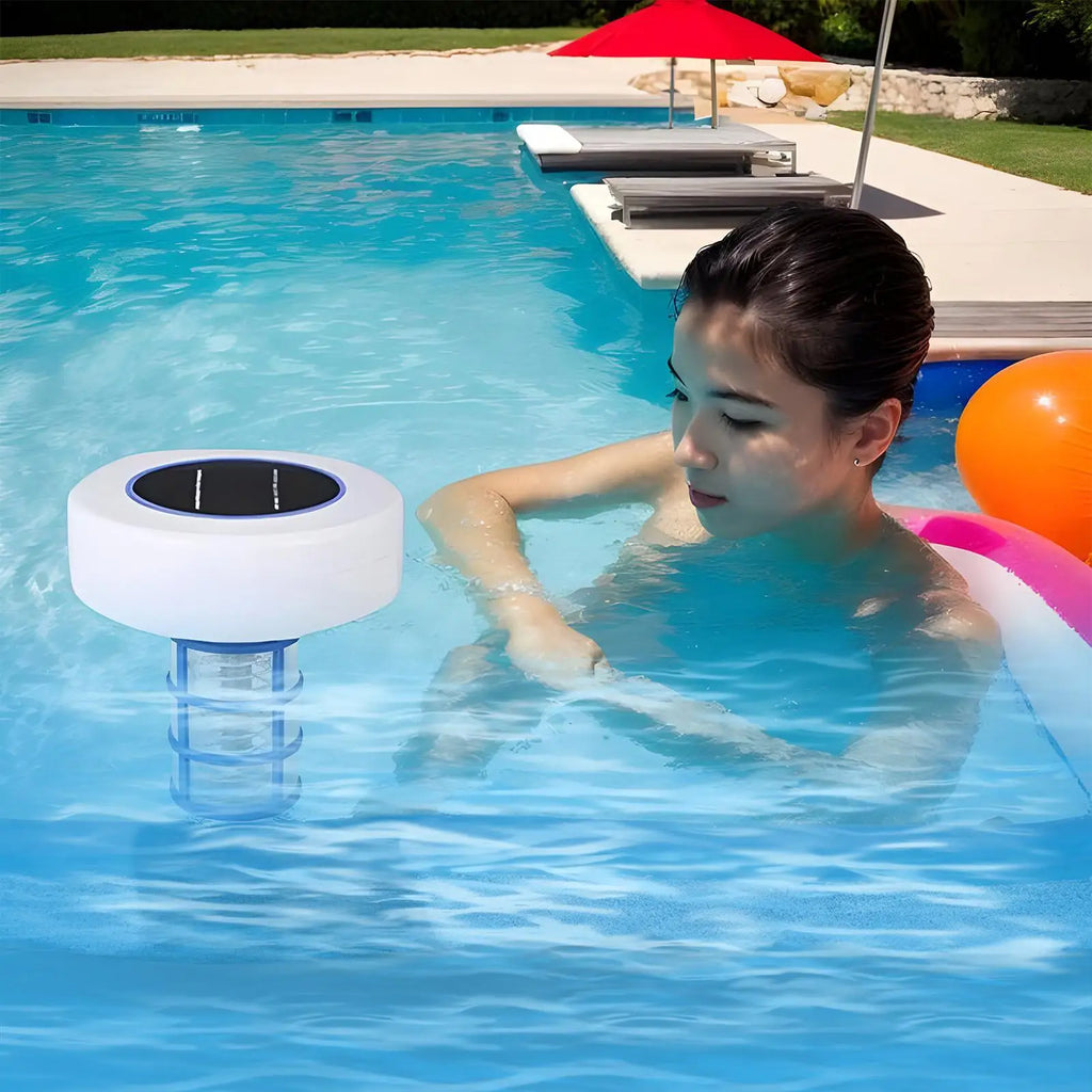 Solar Copper Pool Ionizer – Floating Purifier & Color Light Solar Pool Ionizer Axl