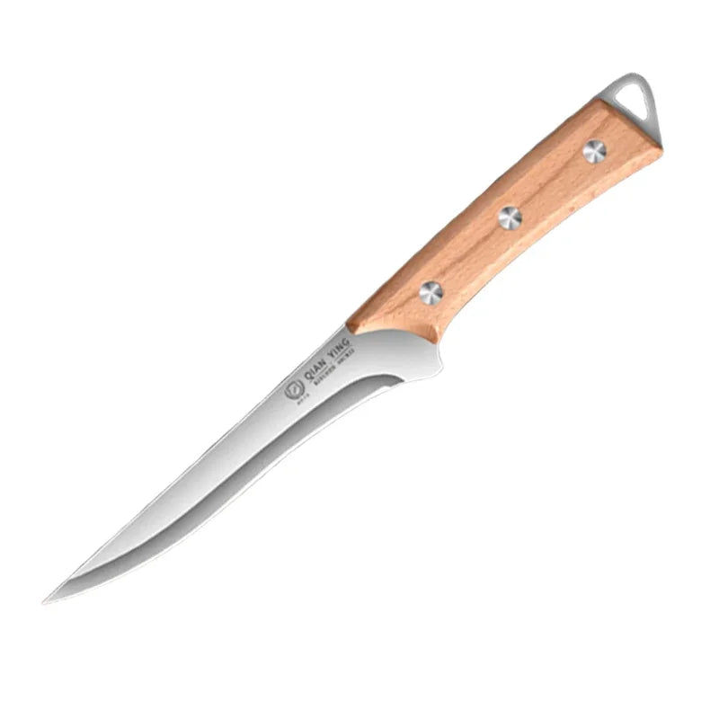 Stainless Steel Carving Knife – Wood Handle & Blade Guard Carving Knife Axl 1pcs 1