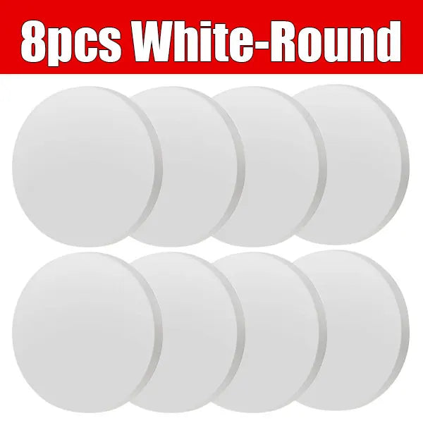 Diatomaceous Earth Coasters 4-Inch | Water Absorbing Stone Mats Diatomite Coaster Set Axl 8pcs White-Round