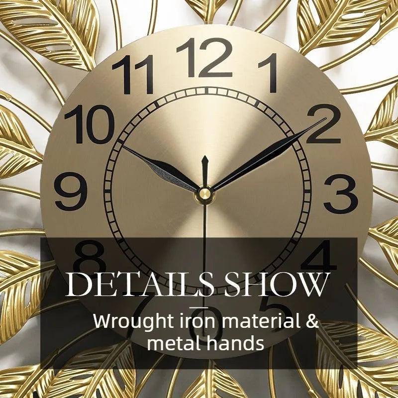 Modern Luxury Luminous Wall Clock – Silent Minimalist Gold Wall Clock Axl
