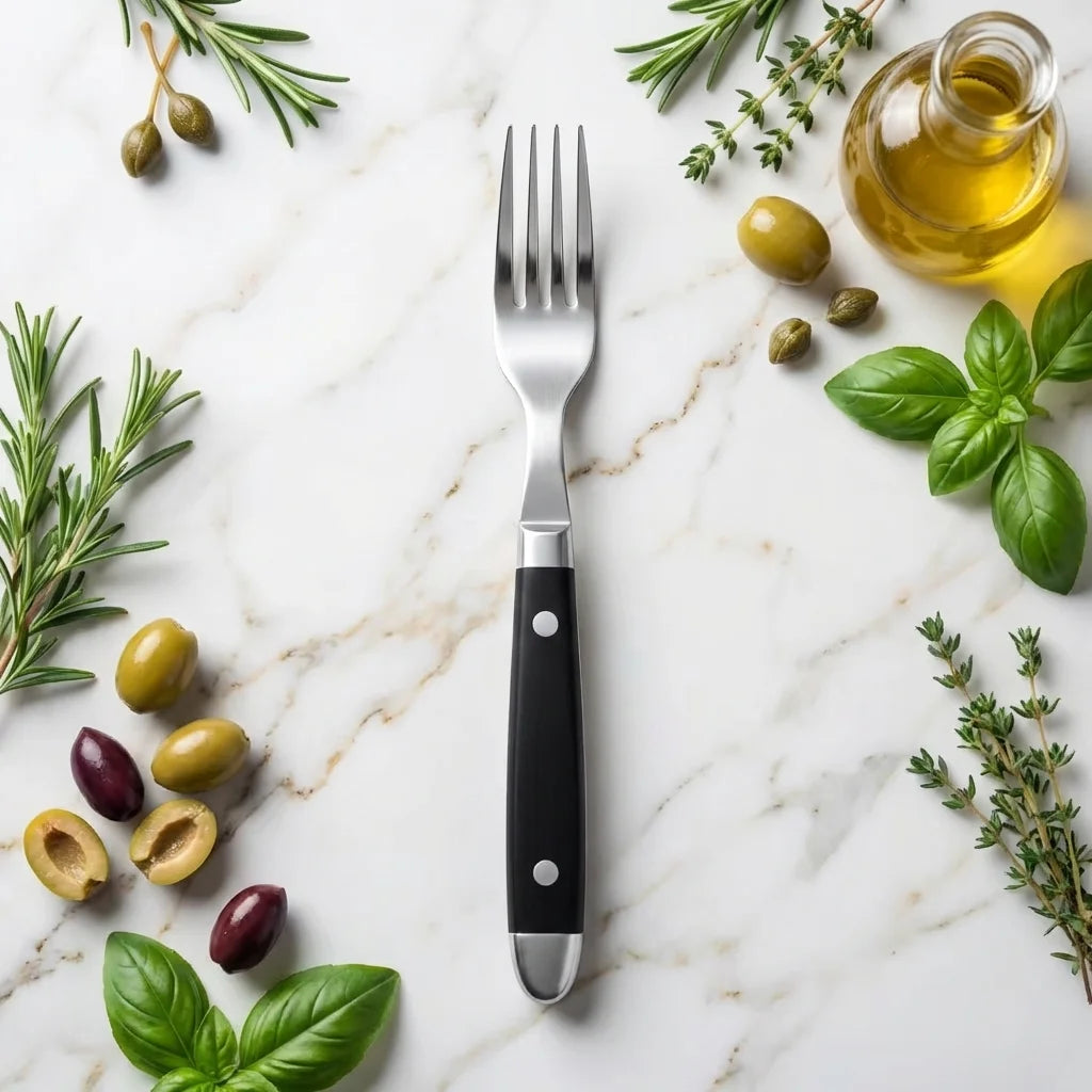 COOKCRAZE Black Stainless Steel Cutlery Set – Dishwasher Safe Cutlery Flatware Set Axl