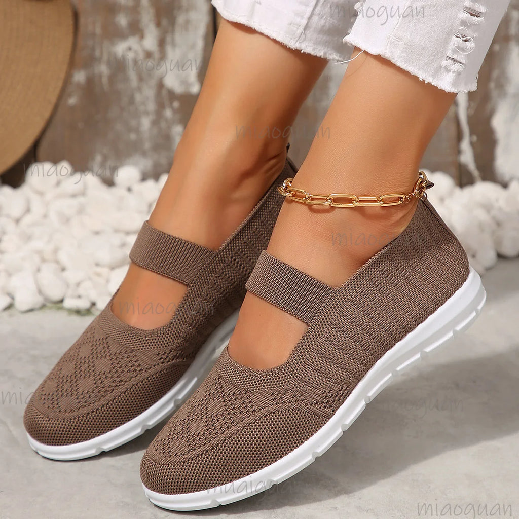 Women's Mesh Slip-On Flat Sneakers – Lightweight & Breathable Women's Slip-On Sneakers Axl