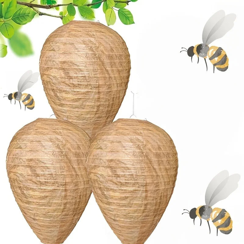 Artificial Wasp Nest Decoy – Hanging Outdoor Bee Deterrent Wasp Nest Decoy Axl